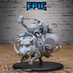 Boar Beer Shop Mount ‧ DnD Miniature ‧ Tabletop Miniatures ‧ Gaming Monster ‧ 3D Model ‧ RPG ‧ DnDminis ‧ STL FILE