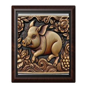 pig animal wall art relief wall decor