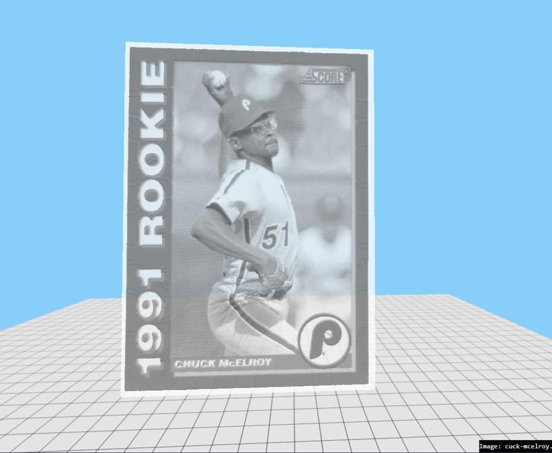 chuck mckroy rookie 1991 year baseball card