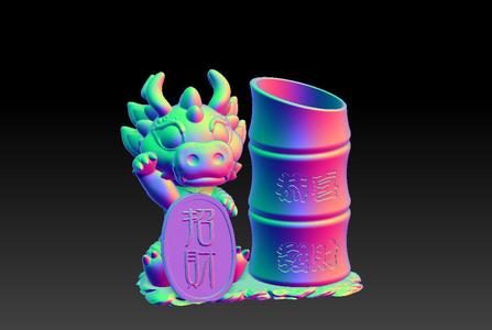 Congratulations on getting rich in the Year of the Dragon pen holder 3