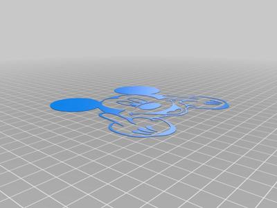2D Mickey mouse middle fingers 