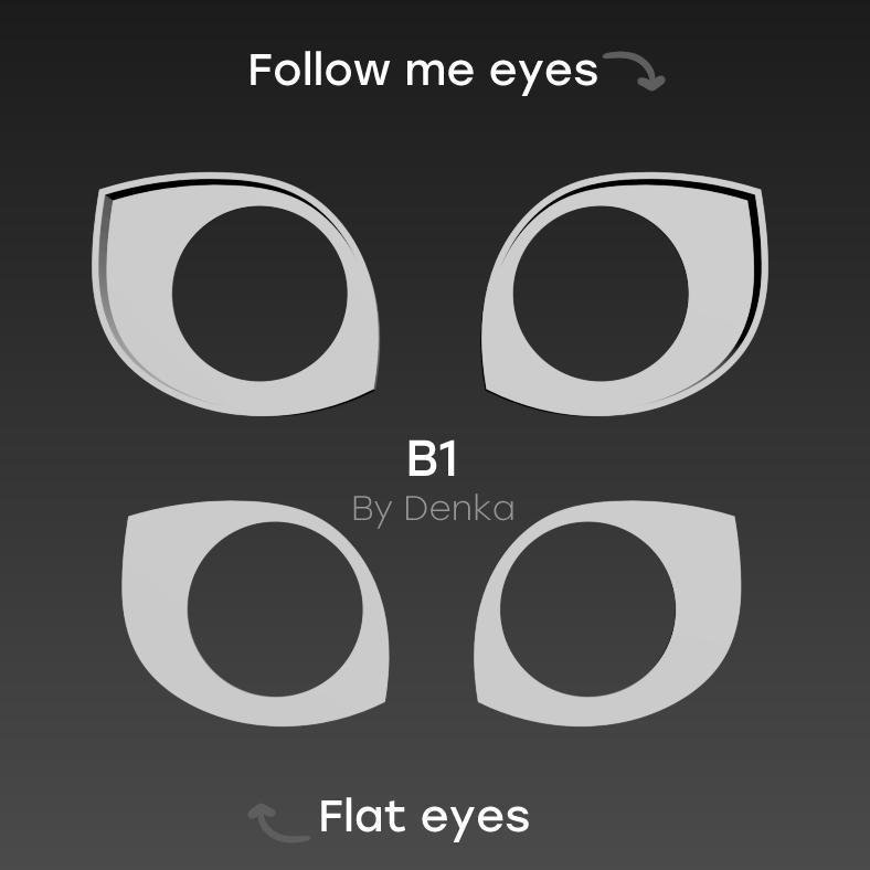 B1 Toony Fursuit Eyes (Flat & Follow-Me)