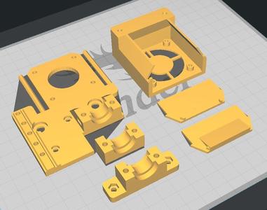 Ender 3 Direct Drive Mini BMG Extruder mounting plate for E3D V6(V5) with adjustable BL-Touch mount