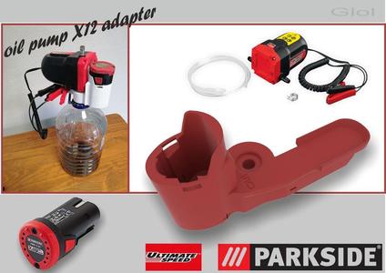 Oil pump Parkside x12 battery adapter