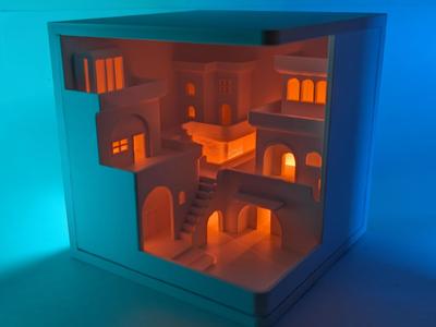 Diorama Cube – Mini Lighted Village – LED