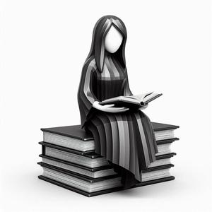 Modern Boy Sitting on Books 3D Print – Book Nook Insert, Shelf Decor, Creative Reading-Themed Figurine