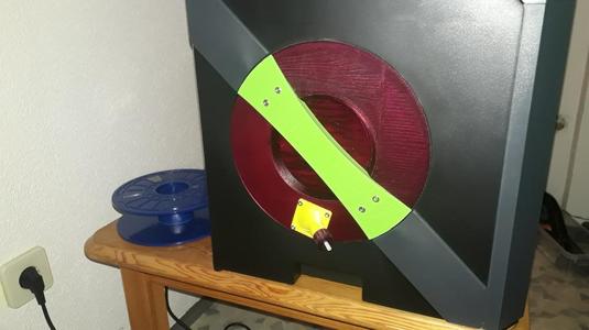 Dremel 3d45 filament cover with feedthrough