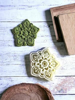 mandela flower stl file download polymer clay cutter for jewelry cookie cutter