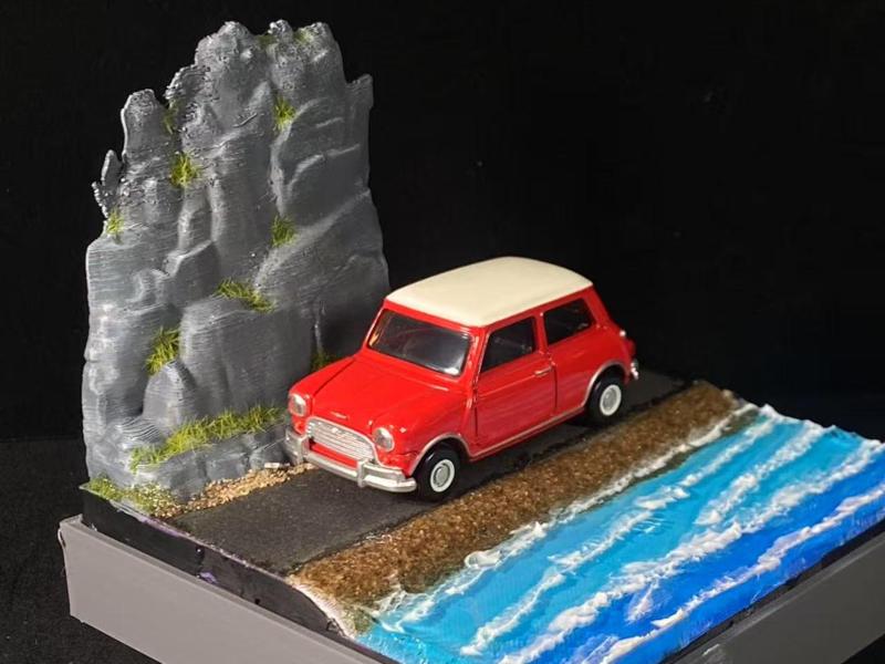 Car model miniature scene 1-64