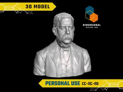 3D Model of George Westinghouse - High-Quality STL File for 3D Printing (PERSONAL USE)