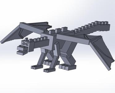 Minecraft Ender Dragon + Enderman