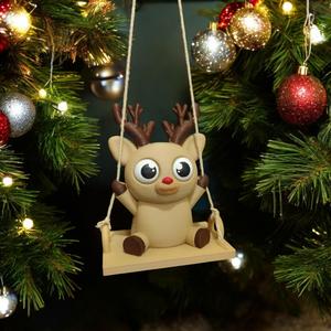 Deer / Rudolph on a Swing ( Support Free )