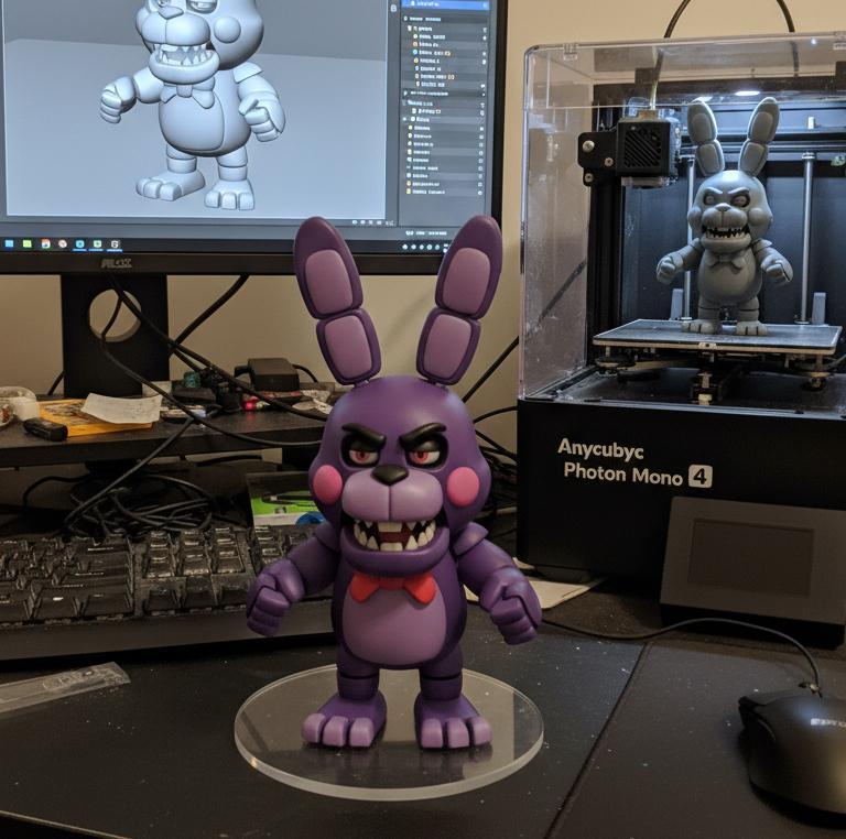 Stylized Angry Bonnie (FNAF) Figurine