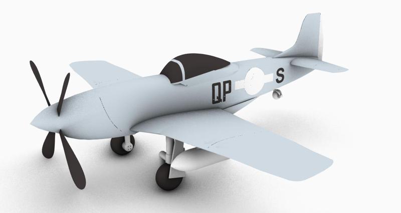 North American P-51 Mustang 3d model