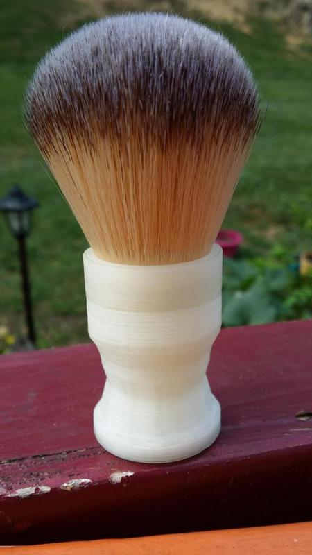 Solid grip shave brush