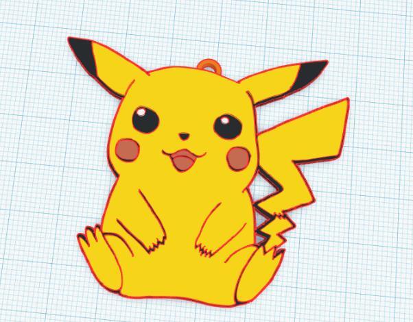 Pikachu Wall Art and Keychain Pack