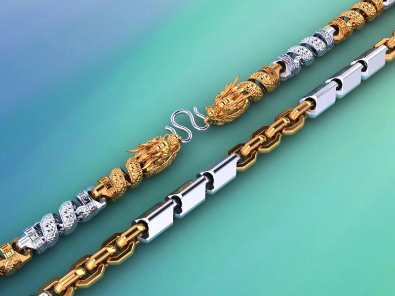 Dragon necklace - Mens necklace - Chain necklaces - N121820