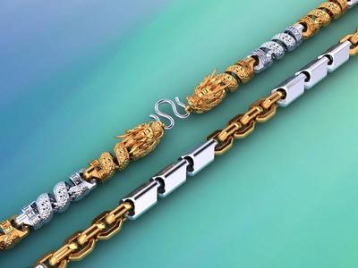 Dragon necklace - Mens necklace - Chain necklaces - N121820