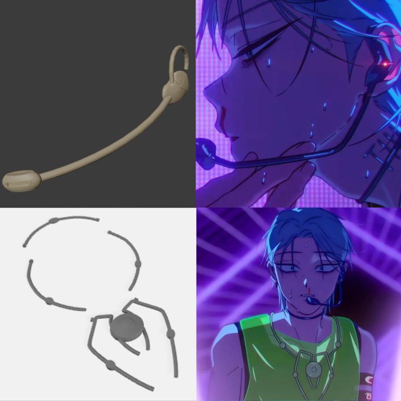 Till round 7 necklace and microphone