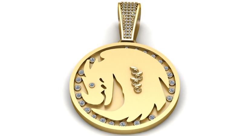 lion pendant 3d printable model