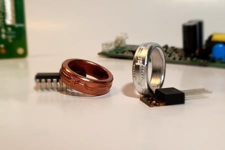 Microchip jewelry ring