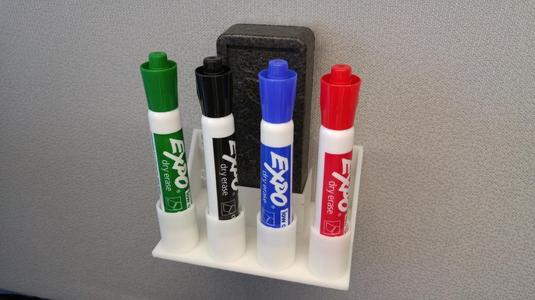 White board marker and eraser holder