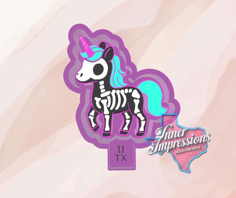 Skeleton Unicorn Freshie Mold