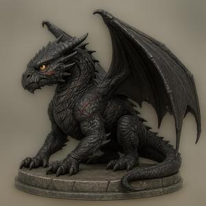 Abraxos - Realistic Throne of Glass Wyvern Figure