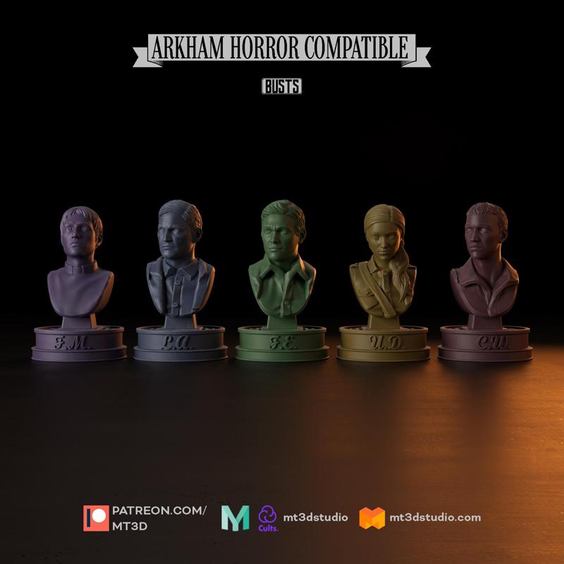 Investigator Busts Pack 04 - Arkham Horror compatible