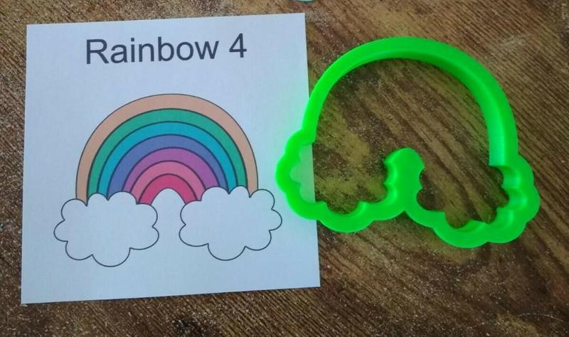 Rainbow with Clouds Cookie Cutter
