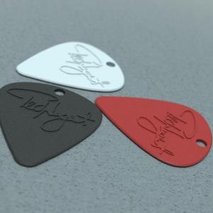 Guitar Pick with Hole for Keychain (Ted Nugent)