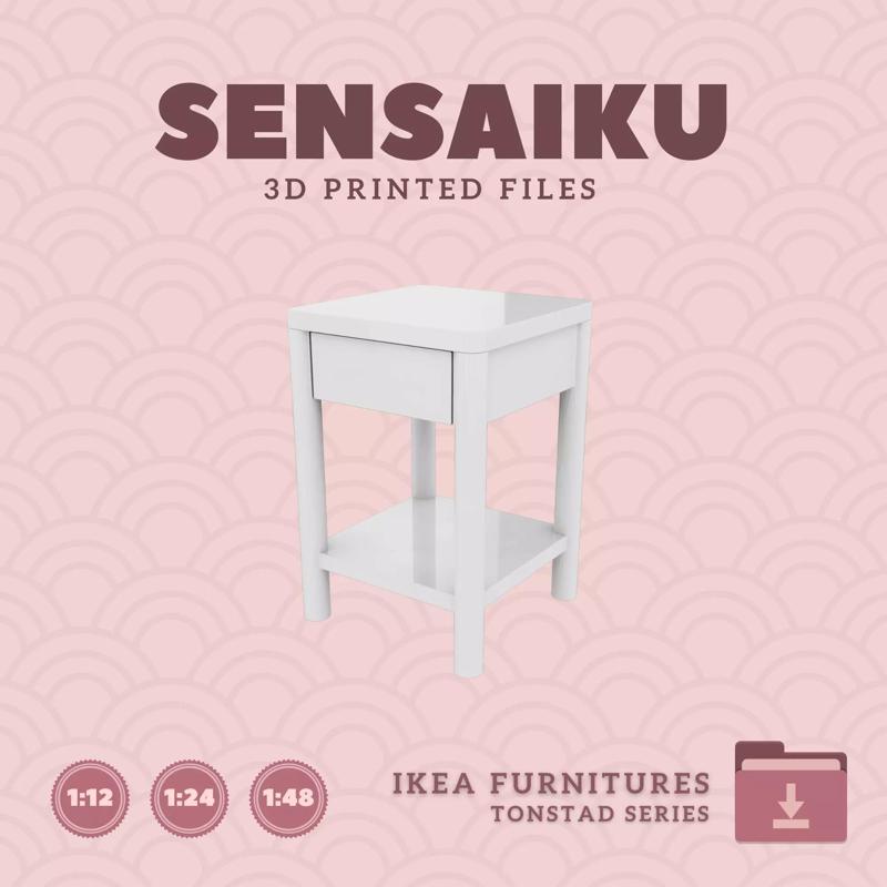 TONSTAD Nightstand for Miniature Dollhouse - IKEA - 3D Print