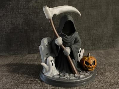 Grim Reaper Halloween Scene