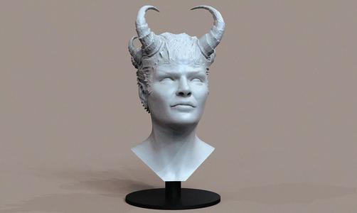 Horned Head Bust