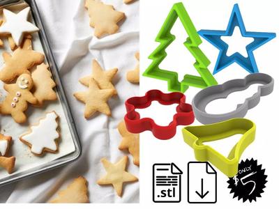 Christmas cookie cutters set files