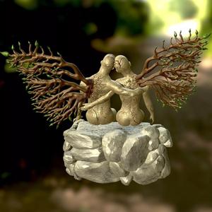 Seated couple- Broken wings