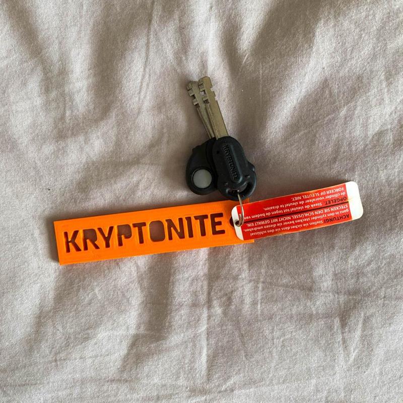 Kryptonite Logo Keychain