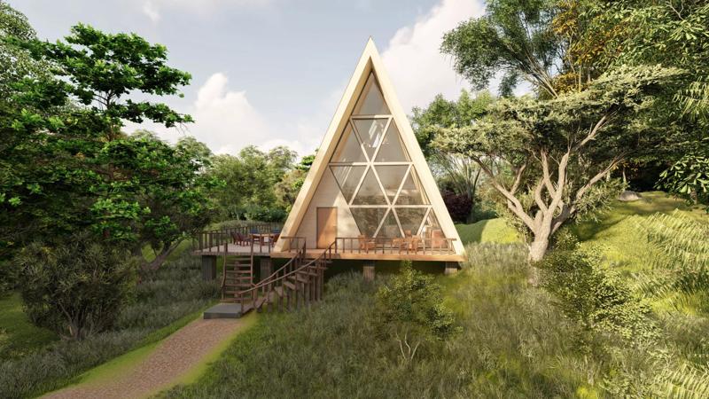 3 STORY 1 TINY HOUSE ULTRA MODERN A-FRAME CABIN