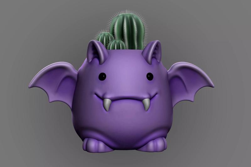 Vaso para suculenta morcego