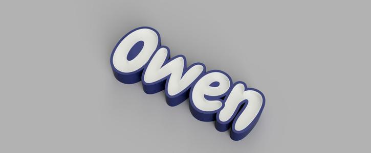 LAMP / NIGHTLIGHT LUMINOUS FIRST NAME OWEN