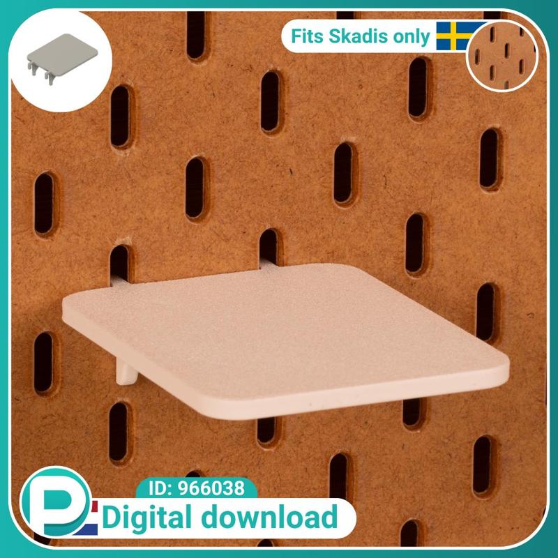 Display tray 8x10cm - fits IKEA Skadis pegboard - Digital download