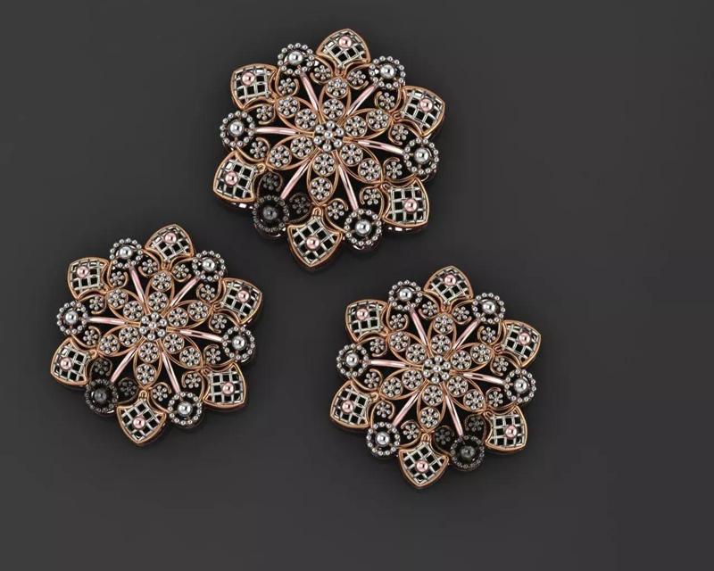 Flower Wire Mesh Ultra Vision Necklace Pendant Link