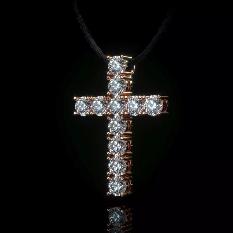Cross with diamonds