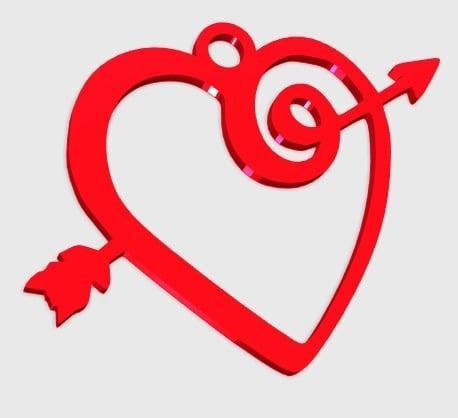Heart Arrow Pendant