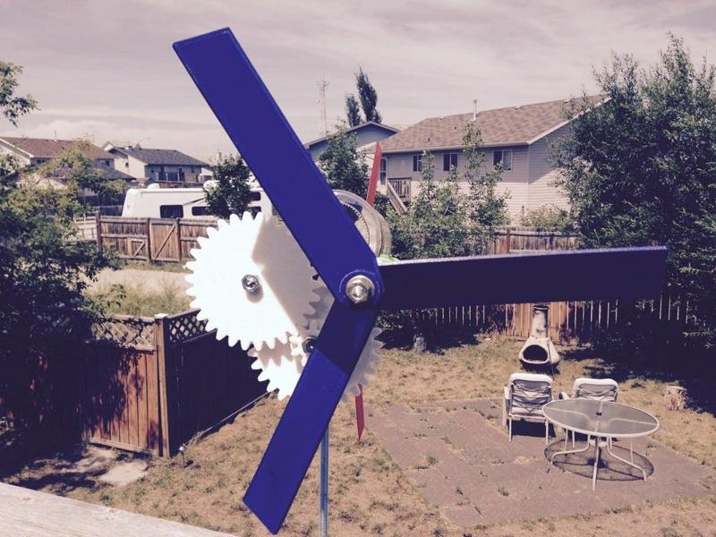 Geared Windmill rocktumbler