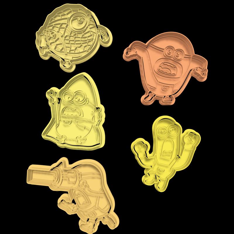 Set Mega Minions 5 cutters/stamps my favorite villain 4 Despicable Me