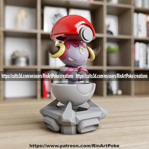 Hoopa confined in the pokeball from Pokemon