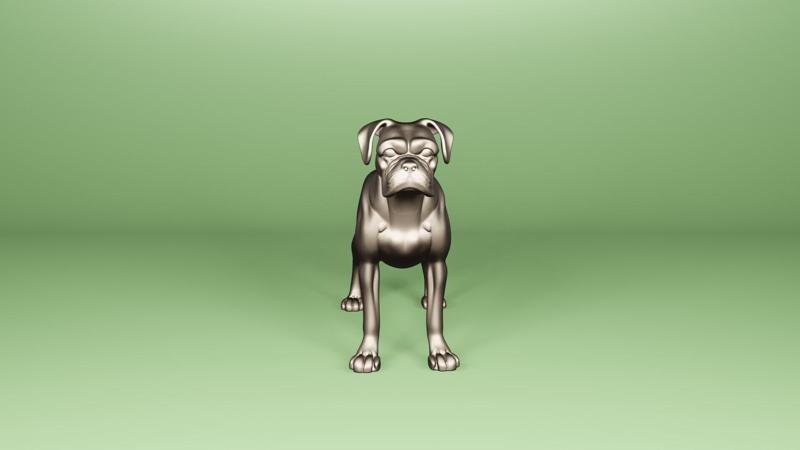 Boxer Dog STL File for 3D Printing – Printable Boxer Dog Model for Home Decor & Gifts