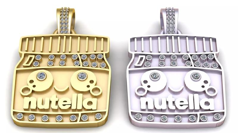 This playful Nutella jar pendant brings