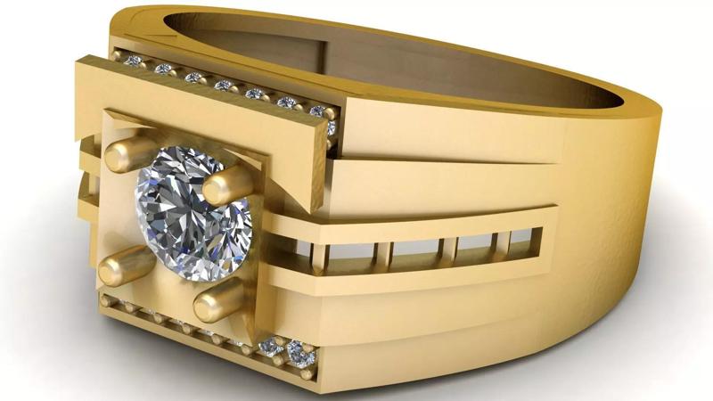 STYLISH ENGAGEMENT RING 3D PRITNABLE MODEL
